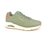 Stijlvolle Kakki Cognac Runner airZ Skechers , Green , Heren