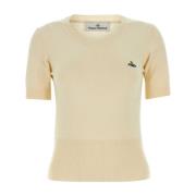 Ivory Cotton Blend Bea Sweater Vivienne Westwood , Beige , Dames