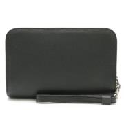 Pre-owned Leather clutches Louis Vuitton Vintage , Black , Dames