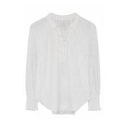 Vrouwelijke Blouse met Borduurwerk Gustav , White , Dames