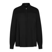 Elegante Zwarte Blouse met Ruchedetail Bruuns Bazaar , Black , Dames