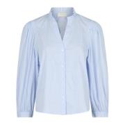 Lichtblauwe Barba Stripe Blouse Neo Noir , Blue , Dames