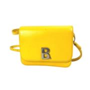 Pre-owned Leather shoulder-bags Balenciaga Vintage , Yellow , Dames