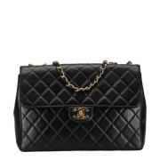 Pre-owned Leather chanel-bags Chanel Vintage , Black , Dames