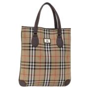 Pre-owned Canvas handbags Burberry Vintage , Beige , Dames