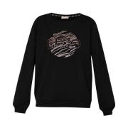 Sweatshirt met edelstenen Liu Jo , Black , Dames