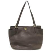 Pre-owned Leather totes Prada Vintage , Brown , Dames