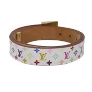 Pre-owned Canvas belts Louis Vuitton Vintage , White , Unisex