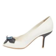 Pre-owned Leather heels Dior Vintage , White , Dames