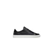 Retro Leren Sneaker Sneaky Steve , Black , Heren