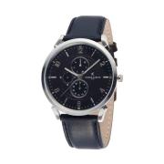 Zwarte Heren Quartz Analoge Horloge Pierre Cardin , Black , Heren