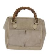 Pre-owned Suede gucci-bags Gucci Vintage , Beige , Dames