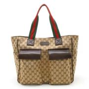 Pre-owned Canvas totes Gucci Vintage , Brown , Dames