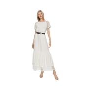 Elegante Jurk voor Vrouwen Liu Jo , Beige , Dames