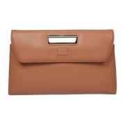 Giada Brandy Handtas met Klep Sluiting Furla , Brown , Dames