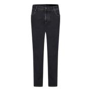 Zwarte Slim-Fit Denim Jeans Hand Picked , Black , Heren