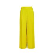 Zijden Jacquard Rechte Pijp Broek Geel Carolina Herrera , Yellow , Dam...