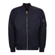 Blauwe Bomberjack Stijlvol Comfortabel Alpha Industries , Blue , Heren