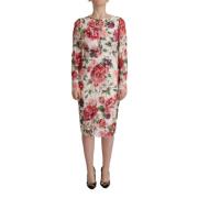 Bloemen Kant Midi Jurk Dolce & Gabbana , Multicolor , Dames