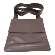 Pre-owned Leather chanel-bags Chanel Vintage , Brown , Dames