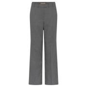 Hoge Taille Wijde Pijp Broek Gustav , Gray , Dames