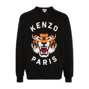 Zwarte Sweatshirt Aw24 Herenmode Kenzo , Black , Heren