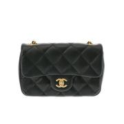 Pre-owned Leather chanel-bags Chanel Vintage , Black , Dames