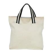 Pre-owned Canvas totes Gucci Vintage , White , Dames