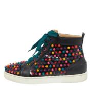 Pre-owned Leather sneakers Christian Louboutin Pre-owned , Multicolor ...