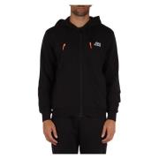 Hooded Katoenen Rits Sweater Sun68 , Black , Heren