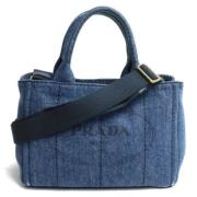 Pre-owned Denim shoulder-bags Prada Vintage , Blue , Dames