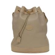 Pre-owned Leather gucci-bags Gucci Vintage , Beige , Dames