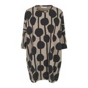 Oversized Tuniek met All-Over Print Masai , Beige , Dames