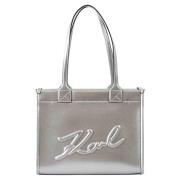 Gestructureerde Vierkante Tote Tas Karl Lagerfeld , Gray , Dames