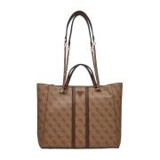 Noreen Girlfriend Carryall Latte Tas Guess , Brown , Dames