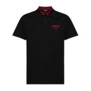 Katoenen polo met logo Versace , Black , Heren