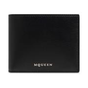 Leren portemonnee Alexander McQueen , Black , Heren