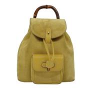 Pre-owned Suede backpacks Gucci Vintage , Green , Dames