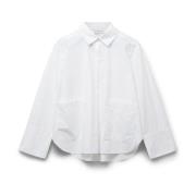 Elegante Tuniek Blouse Blanche , White , Dames