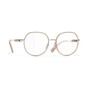 Zilveren Metalen Frame C261 Bril Chanel , Beige , Dames