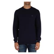 Merino Wol Honingraat Gebreide Trui Sun68 , Blue , Heren