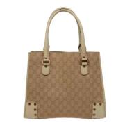 Pre-owned Canvas gucci-bags Gucci Vintage , Beige , Dames