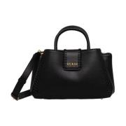 Zwarte Vriendin Satchel Tas Guess , Black , Dames