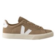 Suede Sneakers met materialen Veja , Beige , Dames