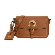 Stijlvolle PU Handtas in walnoot Love Moschino , Brown , Dames