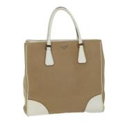 Pre-owned Canvas totes Prada Vintage , Beige , Dames