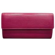 Pre-owned Leather wallets Louis Vuitton Vintage , Pink , Dames