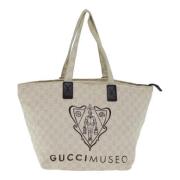 Pre-owned Canvas totes Gucci Vintage , Beige , Dames