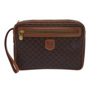 Pre-owned Canvas clutches Celine Vintage , Brown , Dames