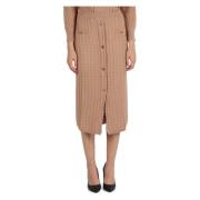 Gevlochten Geknoopte Rok Twinset , Brown , Dames